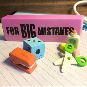 FREE WITH PURCHASE cute eraser set